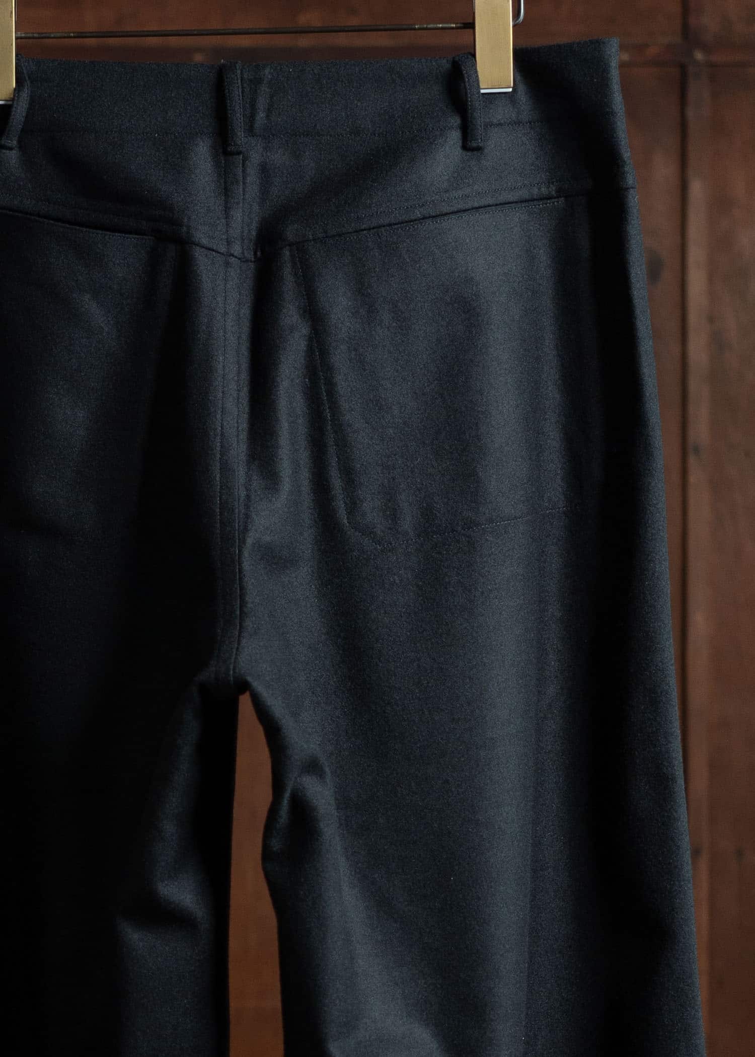 unkruid Wide Leg Trousers Black Fine Loden