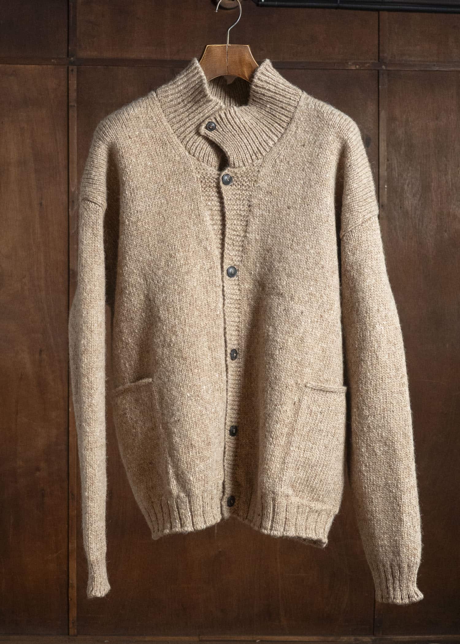 MARK.S MS0083 HAND KNIT CARDIGAN BEIGE