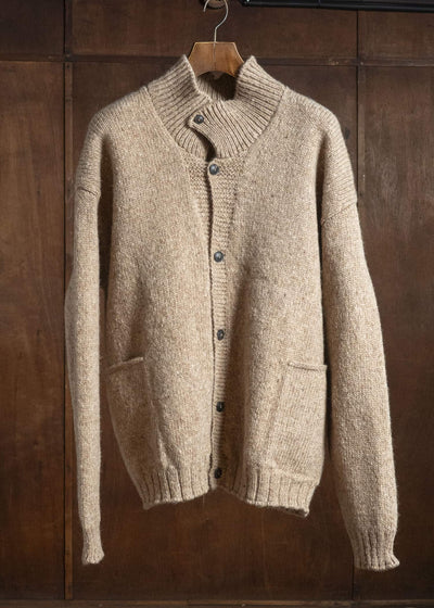 MARK.S MS0083 HAND KNIT CARDIGAN BEIGE