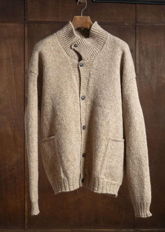 MARK.S MS0083 HAND KNIT CARDIGAN BEIGE