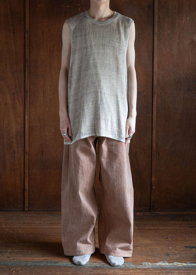 JAN-JAN VAN ESSCHE TROUSERS#78 OVERSIZED 6 POCKET DENIM TROUSERS COTTON DENIM KAKISHIBU