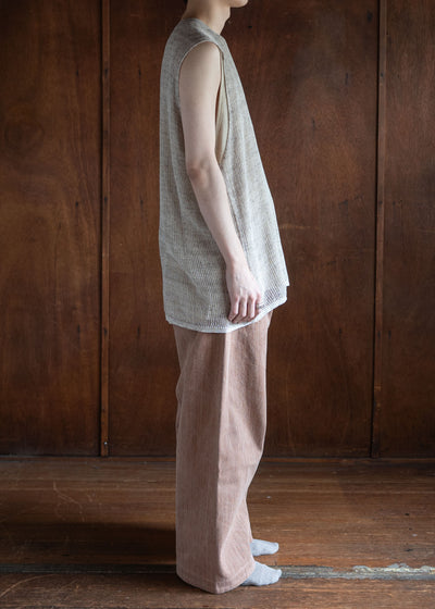 JAN-JAN VAN ESSCHE TROUSERS#78 OVERSIZED 6 POCKET DENIM TROUSERS COTTON DENIM KAKISHIBU