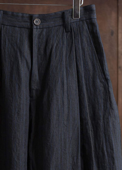 ZIGGY CHEN 0M2520502 CROPPED TROUSERS 04-BLACK X DARK BLUE