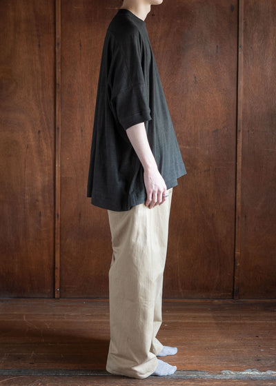 JAN-JAN VAN ESSCHE TROUSERS#78OVERSIZED 6 POCKET DENIM TROUSERS COTTON WASHI TWILL GALLNUT