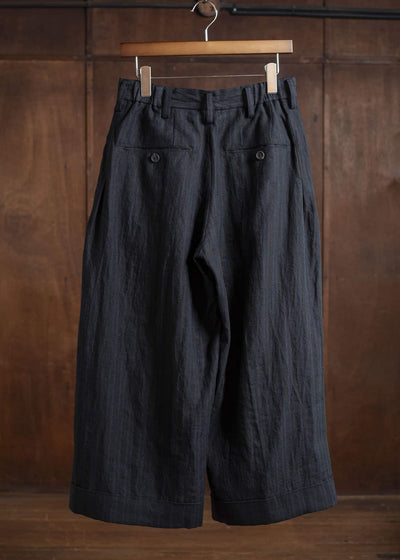 ZIGGY CHEN 0M2520502 CROPPED TROUSERS 04-BLACK X DARK BLUE