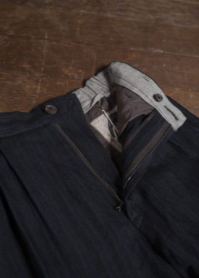 ZIGGY CHEN 0M2520502 CROPPED TROUSERS 04-BLACK X DARK BLUE