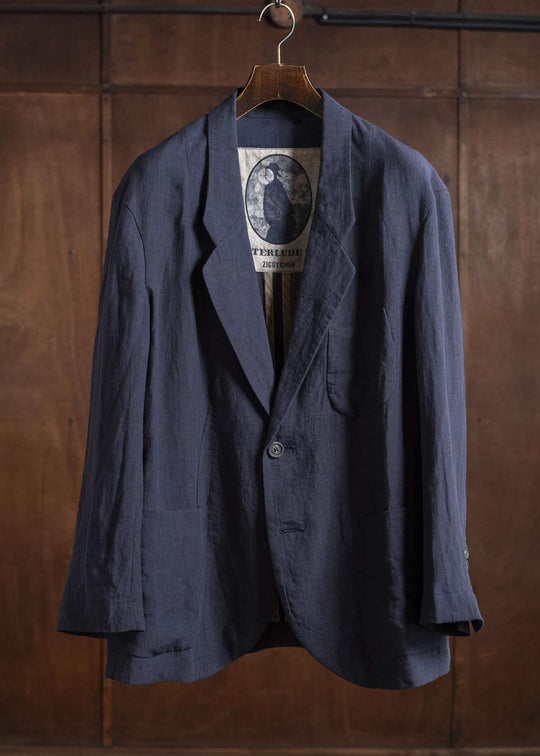 ZIGGY CHEN 0M2520906 2 BUTTON BLAZER 25-MIDNIGHT BLUE