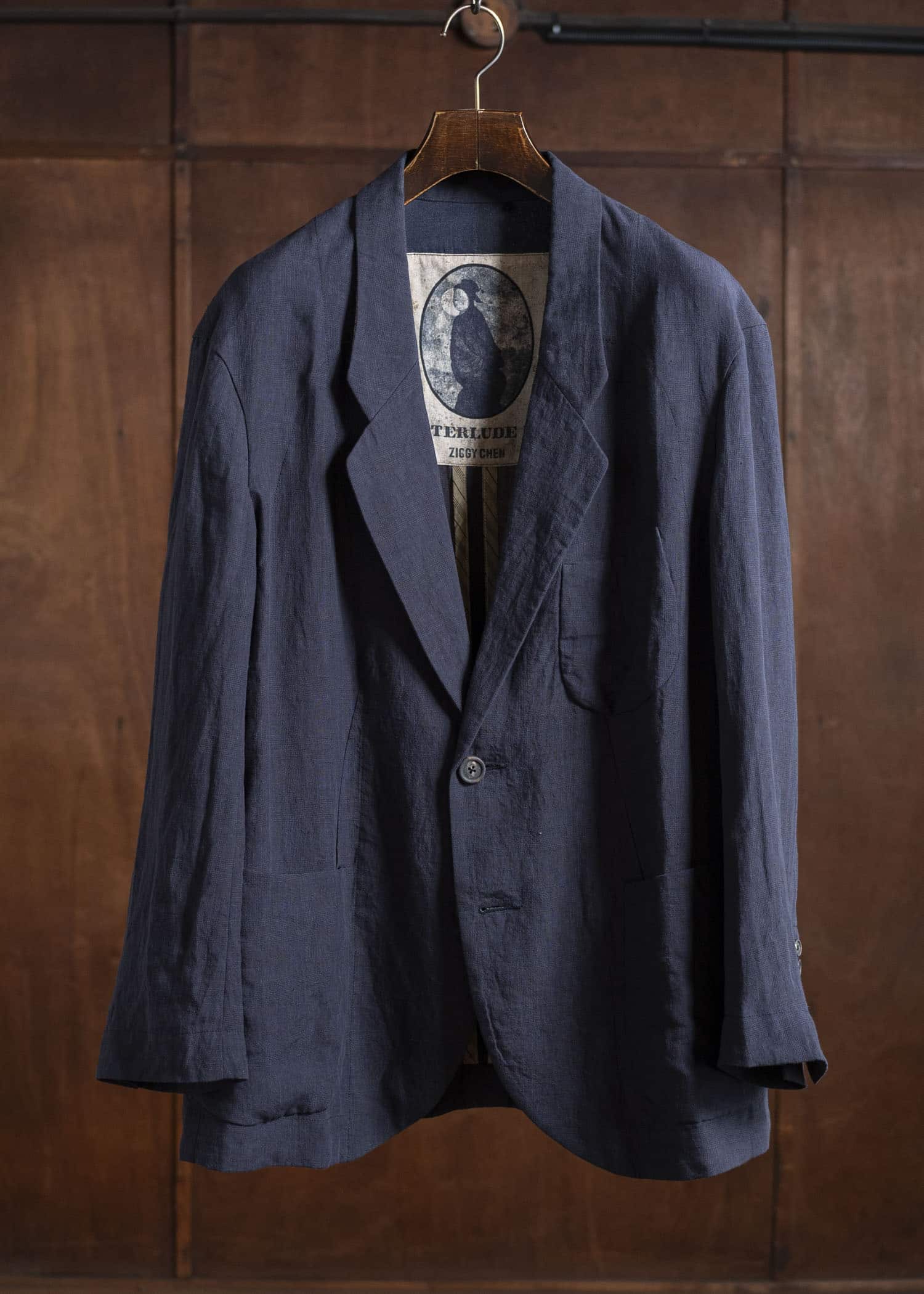 ZIGGY CHEN 0M2520906 2 BUTTON BLAZER 25-MIDNIGHT BLUE