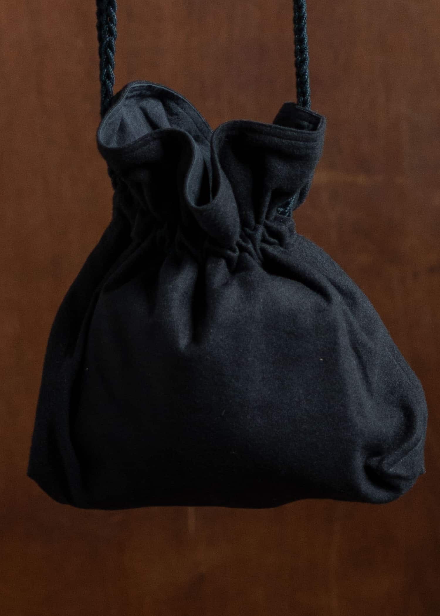unkruid Reversible Rope Bag Black Waxed Fine Canvas & Black Fine Loden