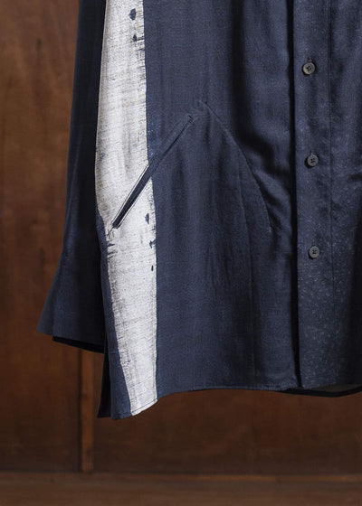 ZIGGY CHEN 0M2520712 OVERSIZED SHIRT 24-DARK BLUE