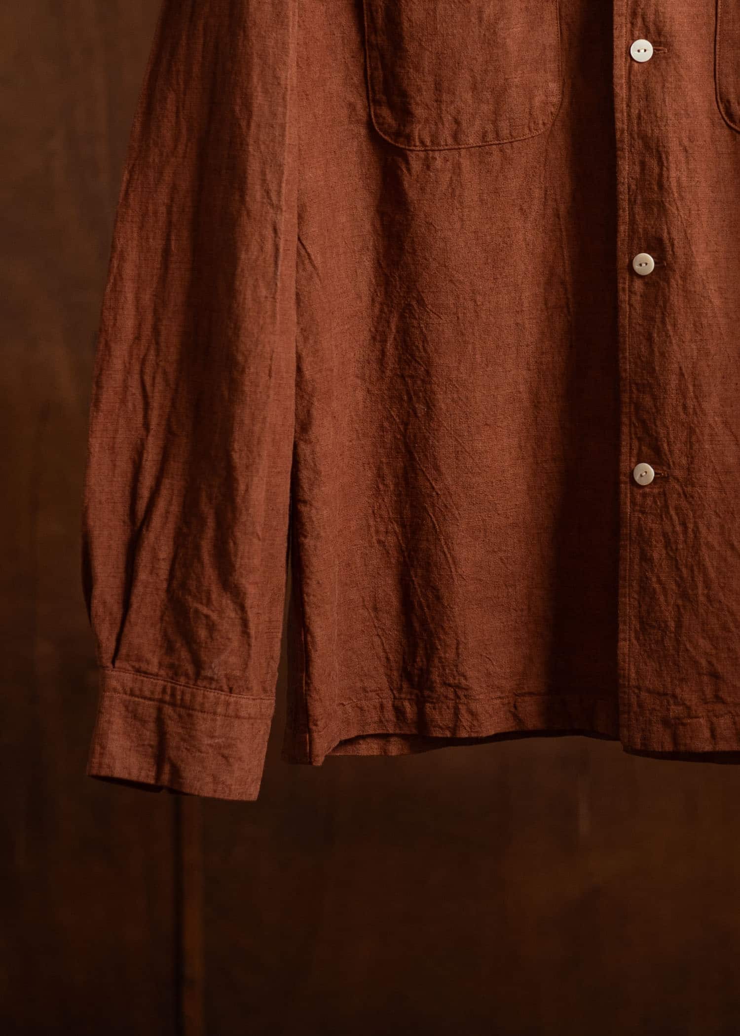 Taiga Takahashi SIR GUY SHIRT Lot.102 Techi Tree Dyed Brown