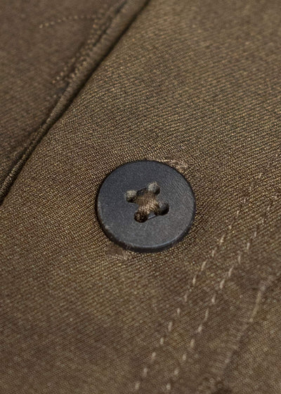 ZIGGY CHEN 0M2520711 MANDARIN COLLAR SHIRT 54-OLIVE