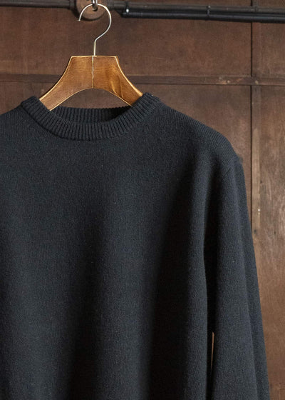 Taiga Takahashi Lot.507-Black Athletic Crewneck Sweater Black