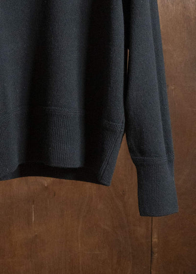 Taiga Takahashi Lot.507-Black Athletic Crewneck Sweater Black