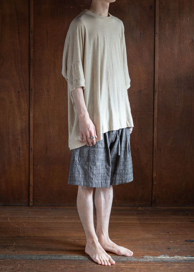 JAN-JAN VAN ESSCHE SHORTS#10 LOOSE FIT SHORTS COTTON CLOTH VINTAGE STRIPED