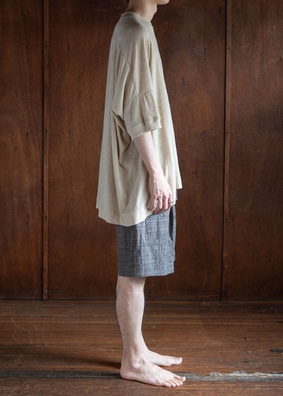 JAN-JAN VAN ESSCHE SHORTS#10 LOOSE FIT SHORTS COTTON CLOTH VINTAGE STRIPED