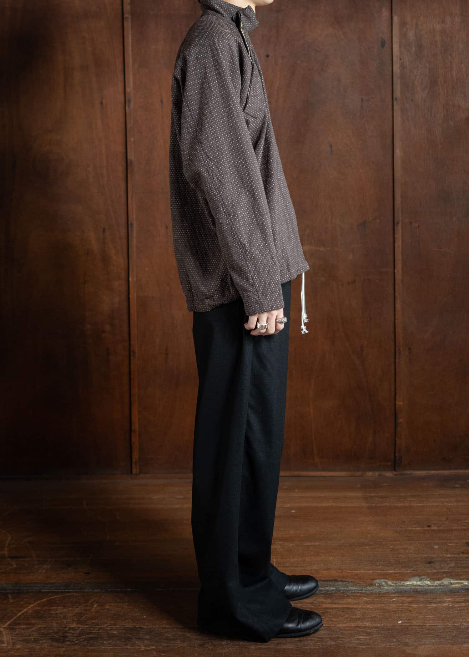 unkruid Wide Leg Trousers Black Fine Loden