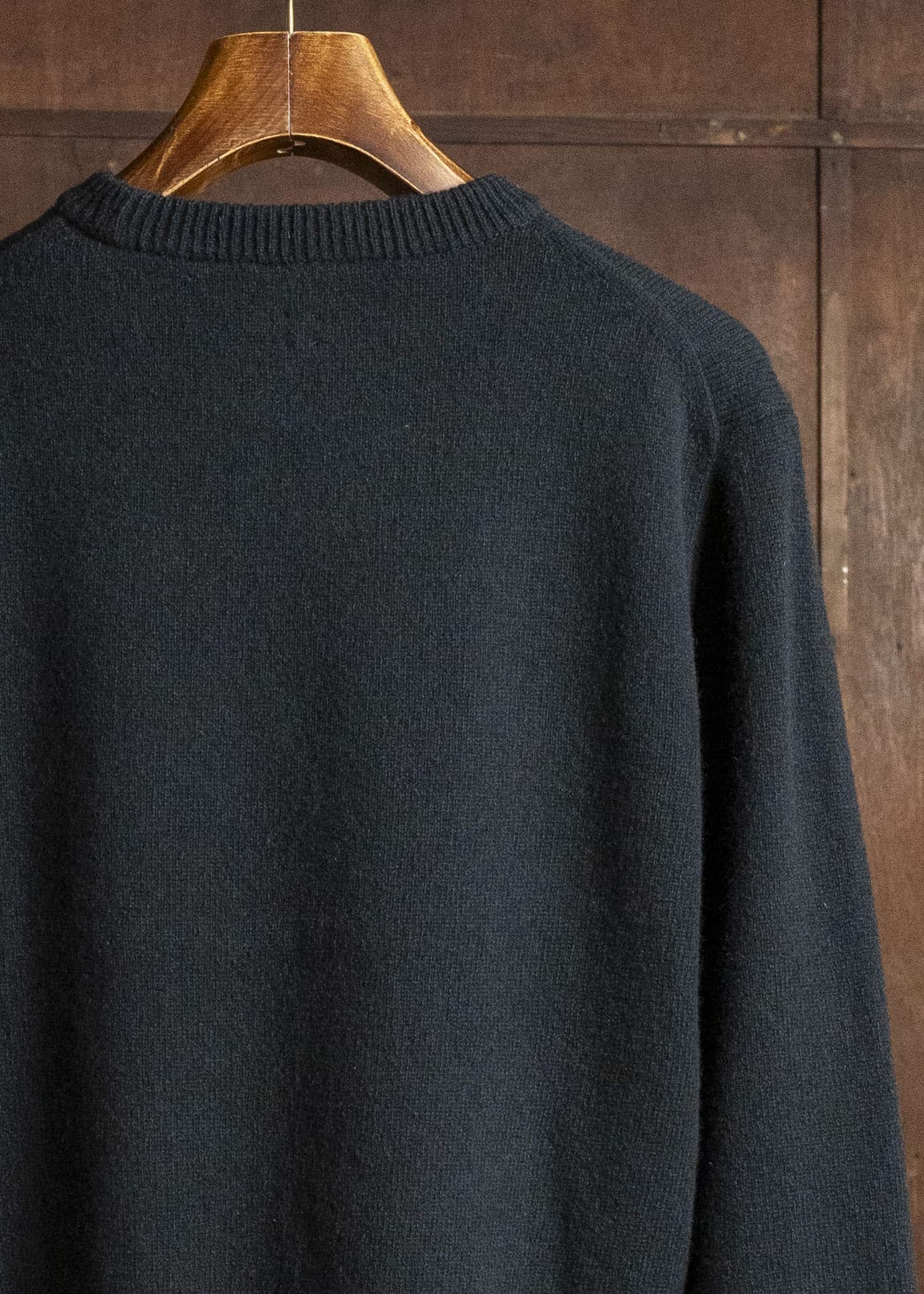 Taiga Takahashi Lot.507-Black Athletic Crewneck Sweater Black