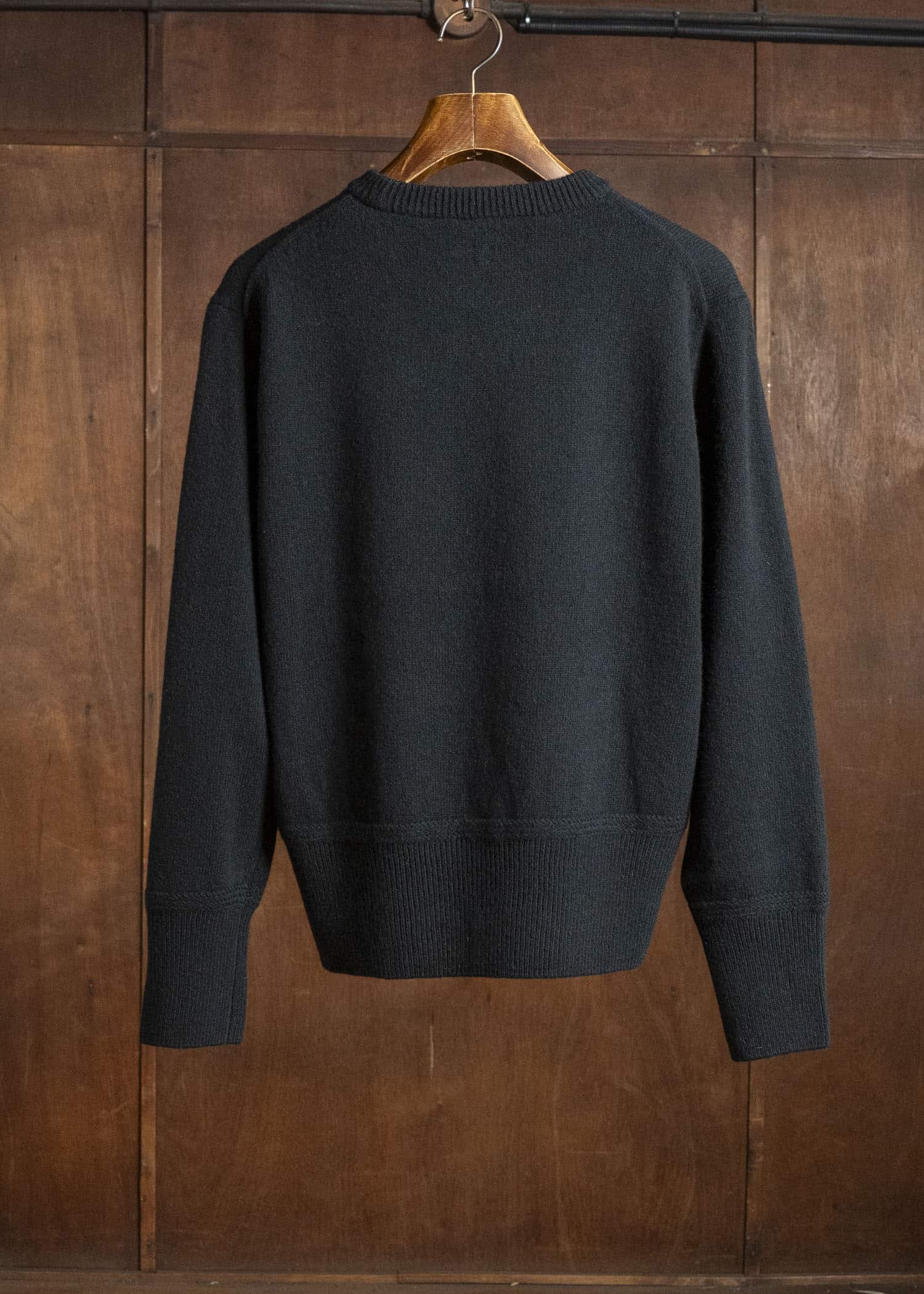 Taiga Takahashi Lot.507-Black Athletic Crewneck Sweater Black
