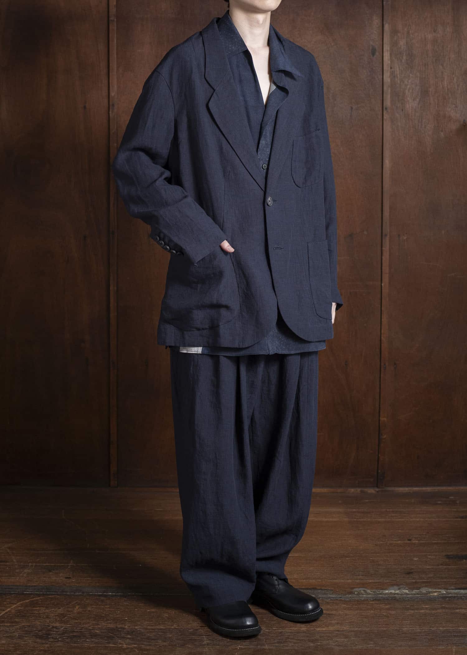 ZIGGY CHEN 0M2520906 2 BUTTON BLAZER 25-MIDNIGHT BLUE