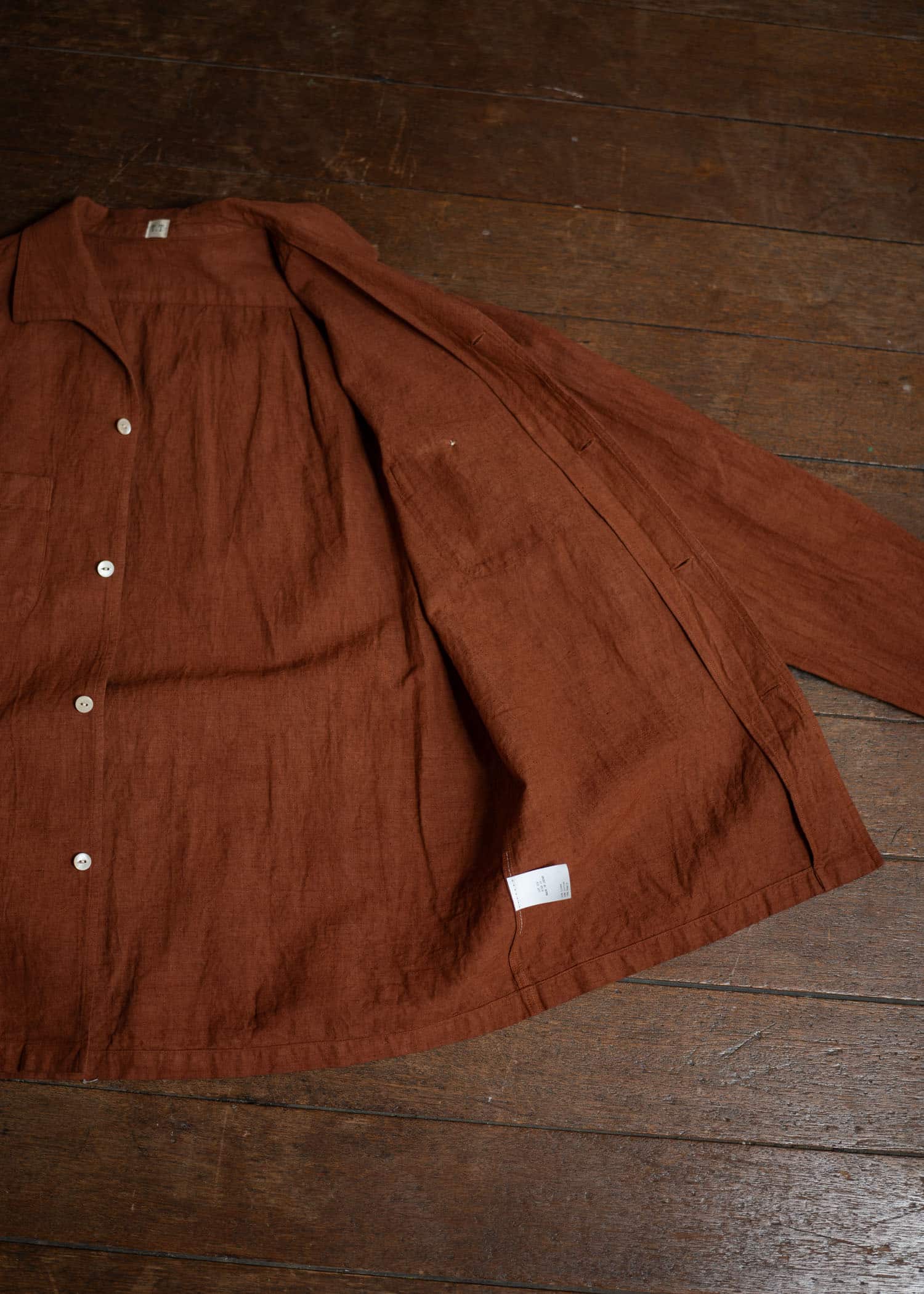 Taiga Takahashi SIR GUY SHIRT Lot.102 Techi Tree Dyed Brown