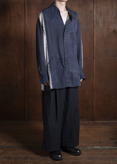 ZIGGY CHEN 0M2520712 OVERSIZED SHIRT 24-DARK BLUE