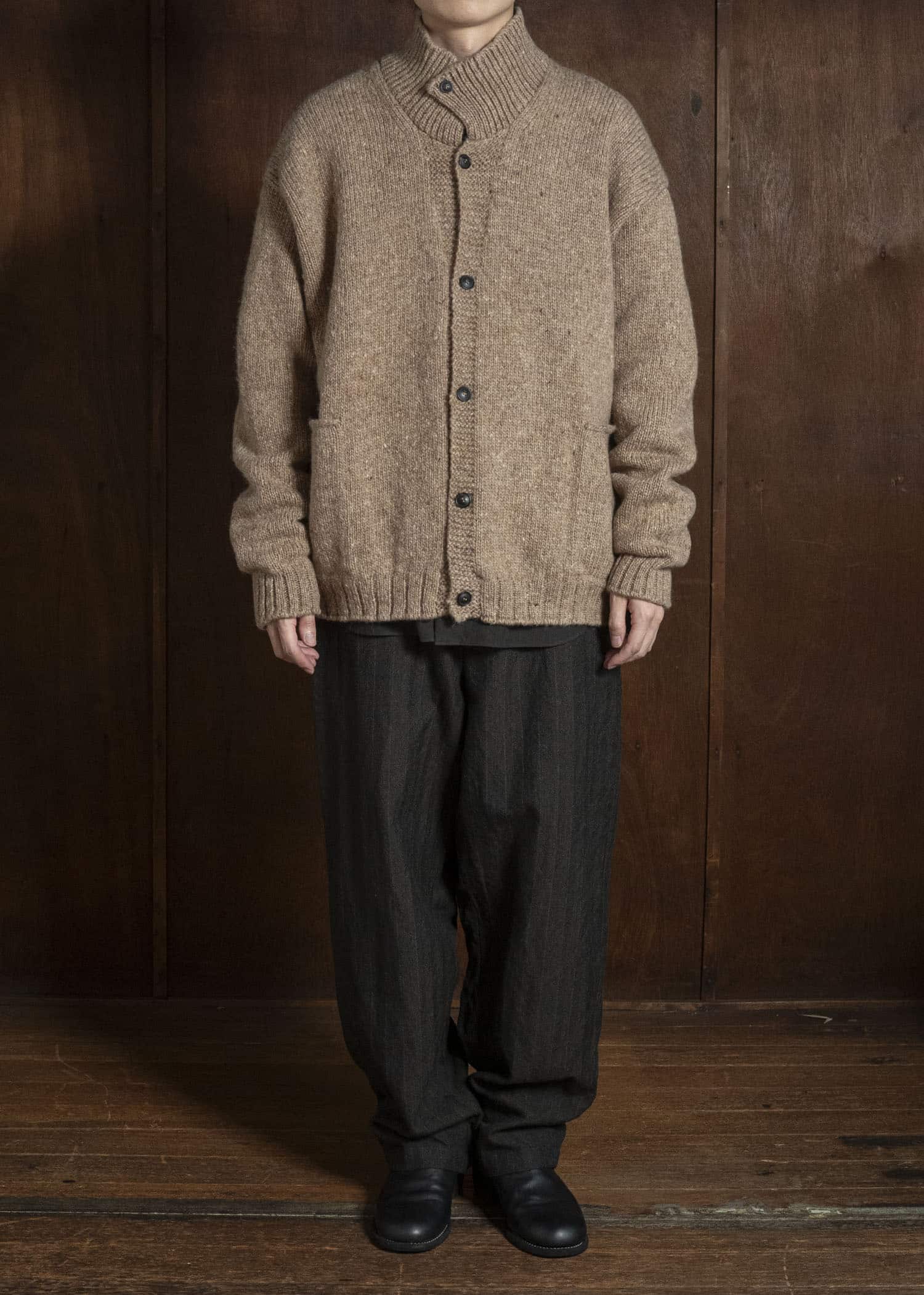 MARK.S MS0083 HAND KNIT CARDIGAN BEIGE