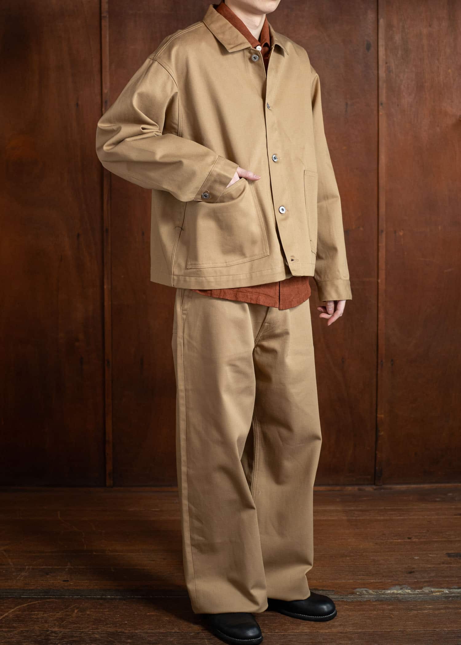 Taiga Takahashi Coverall Jacket Lot.303 Beige