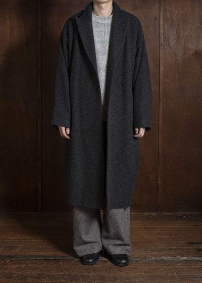 amachi. AY19C-2096 Covered Coat -019 Chacoal Black