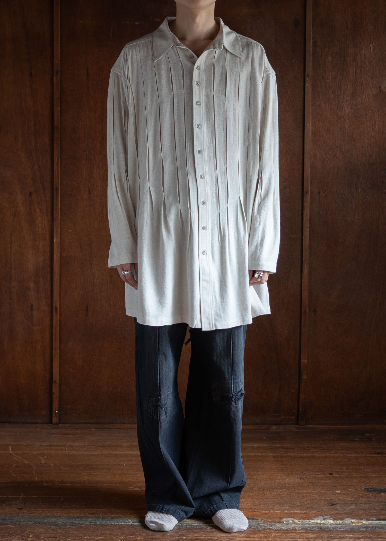 Professor.E Pleated Long Shirt