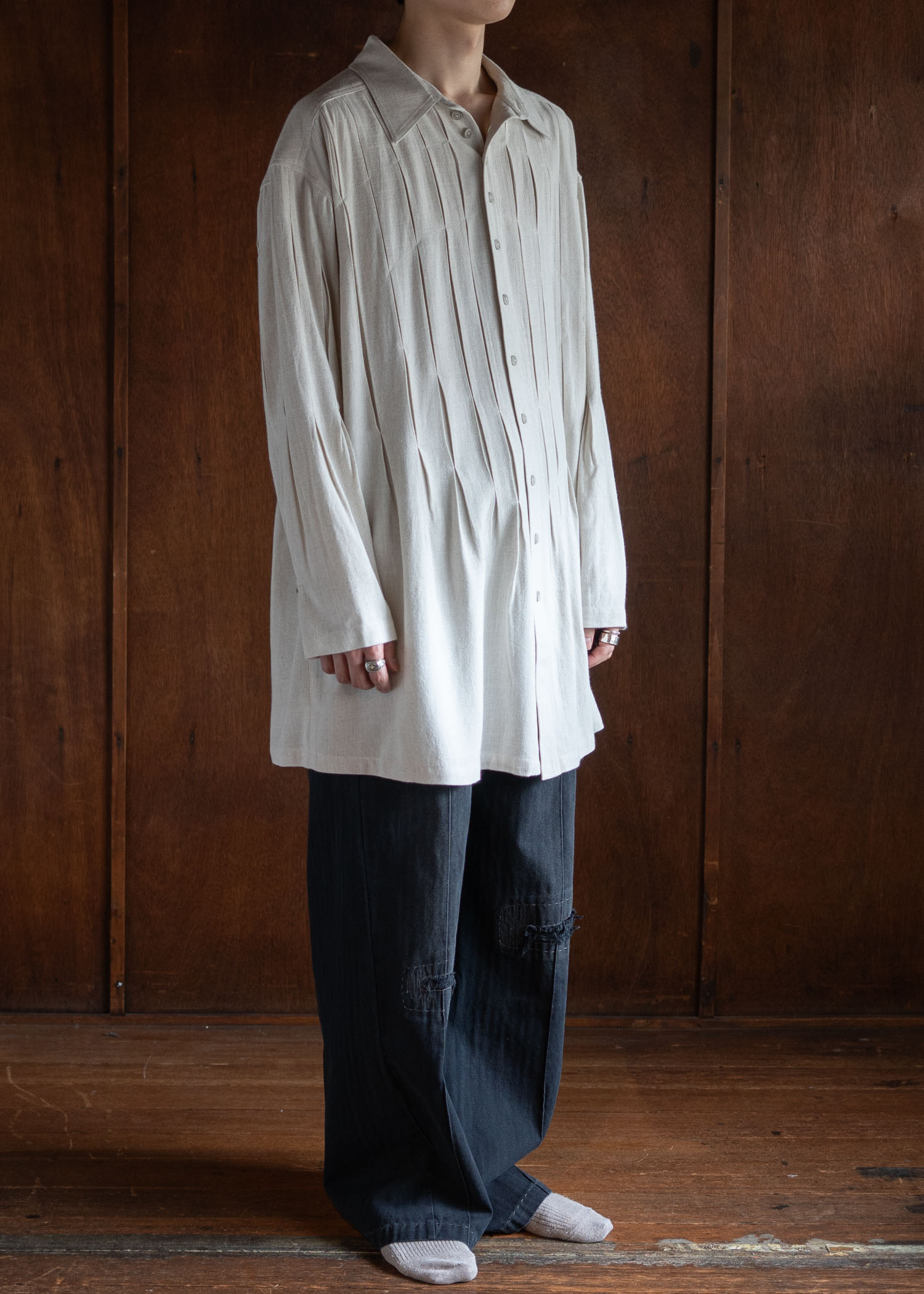 Professor.E Pleated Long Shirt