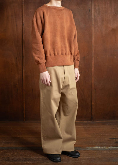 Taiga Takahashi Sweat Shirt Lot.603 Techi Tree Dyed Brown