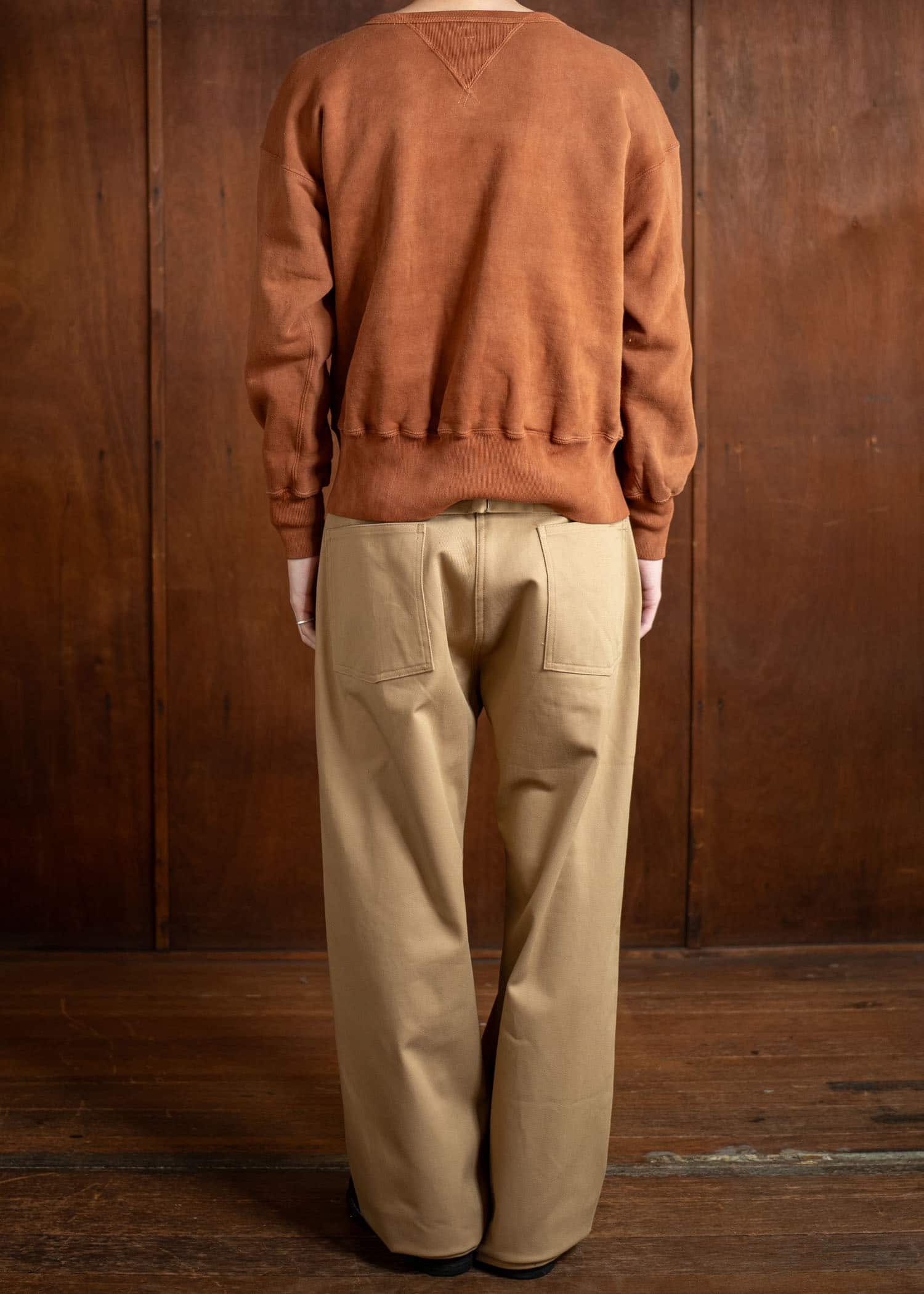 Taiga Takahashi Sweat Shirt Lot.603 Techi Tree Dyed Brown