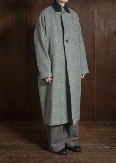 amachi. AY19C-2096 Covered Coat -019 Gray Green