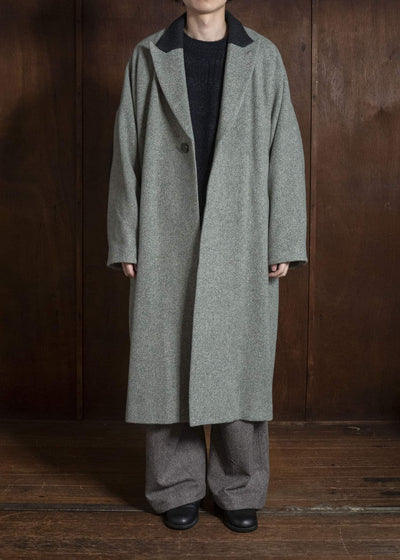 amachi. AY19C-2096 Covered Coat -019 Gray Green