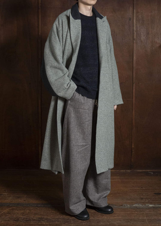 amachi. AY19C-2096 Covered Coat -019 Gray Green