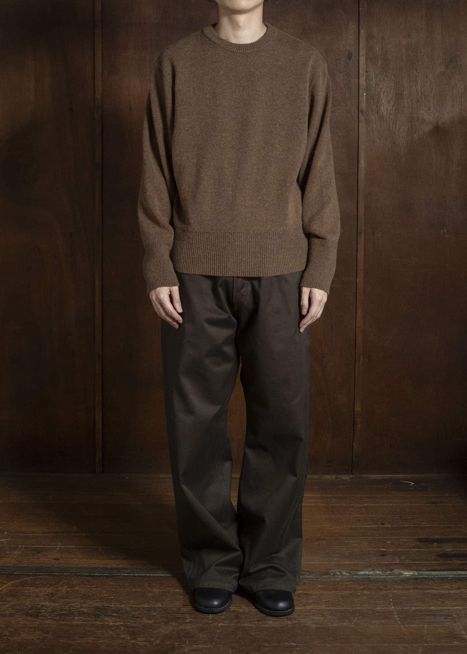 Taiga Takahashi Lot.507-Brown Athletic Crewneck Sweater Brown