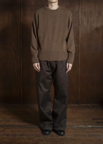 Taiga Takahashi Lot.507-Brown Athletic Crewneck Sweater Brown