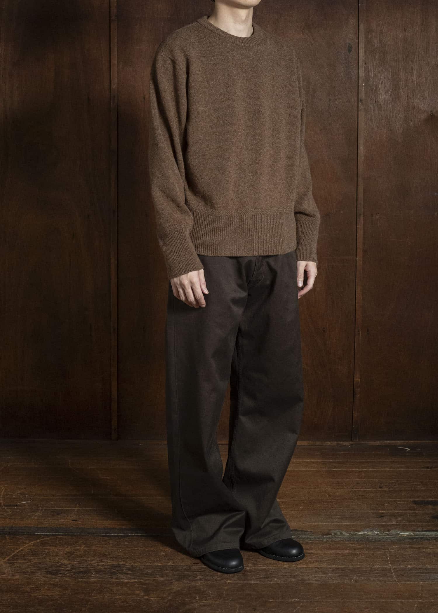 Taiga Takahashi Lot.507-Brown Athletic Crewneck Sweater Brown