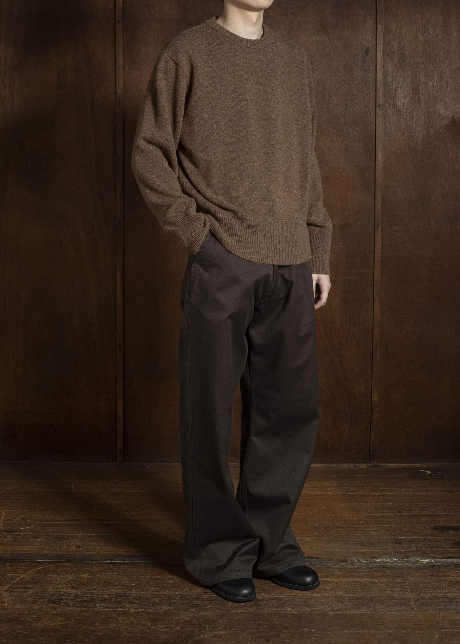 Taiga Takahashi Lot.507-Brown Athletic Crewneck Sweater Brown