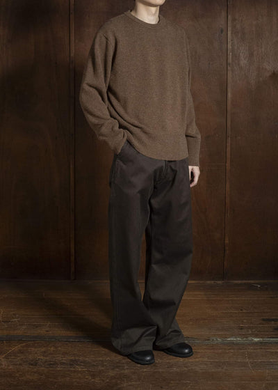 Taiga Takahashi Lot.507-Brown Athletic Crewneck Sweater Brown