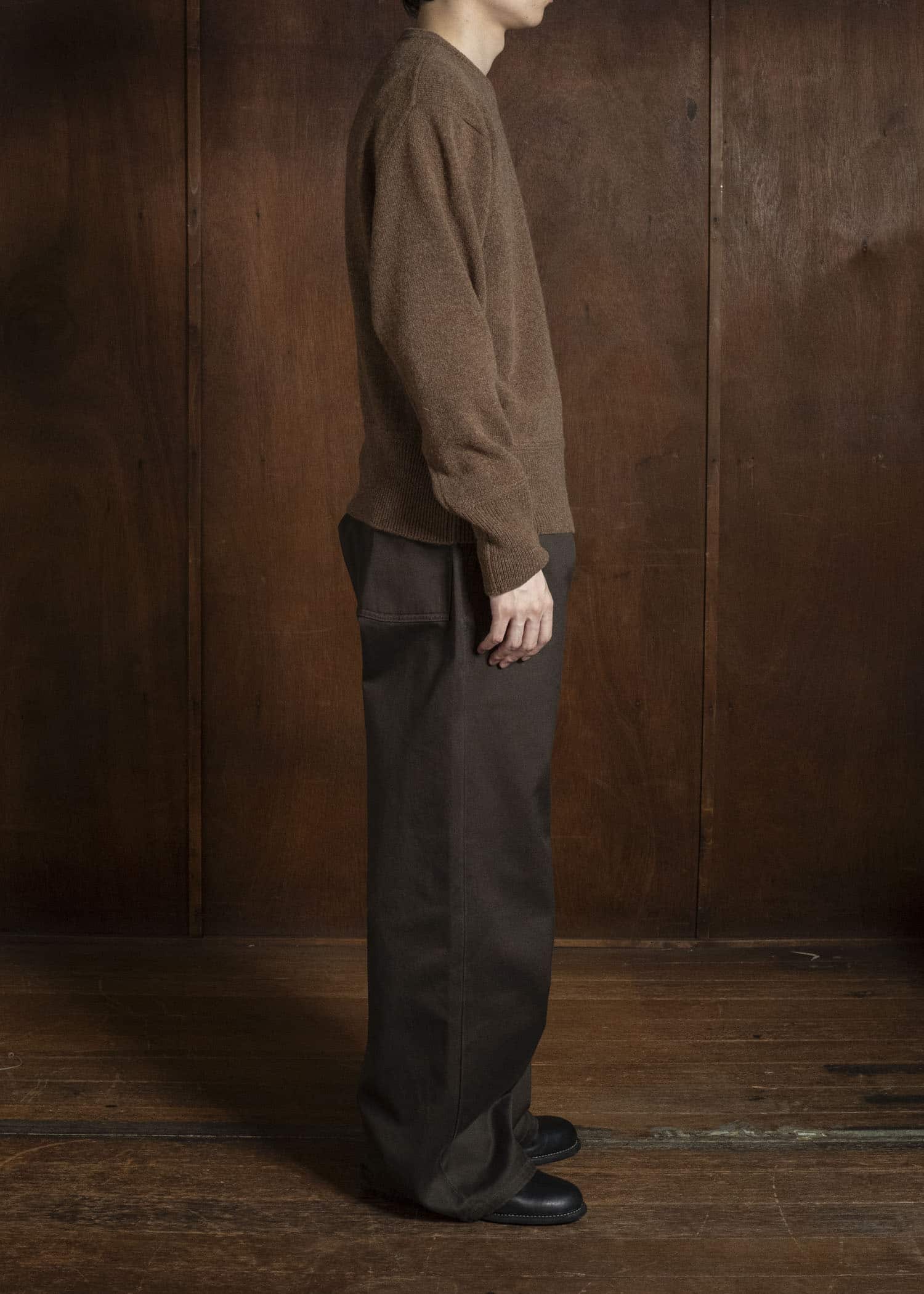 Taiga Takahashi Lot.507-Brown Athletic Crewneck Sweater Brown