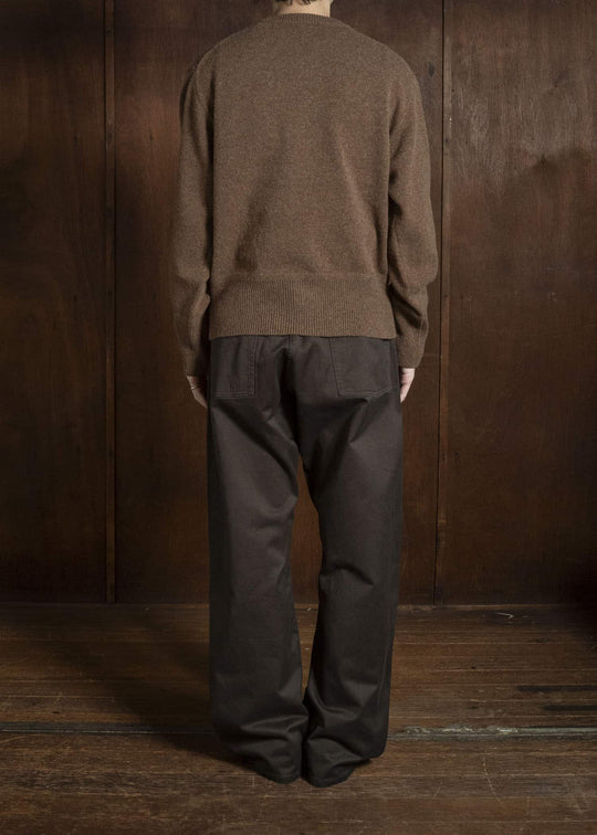 Taiga Takahashi Lot.507-Brown Athletic Crewneck Sweater Brown