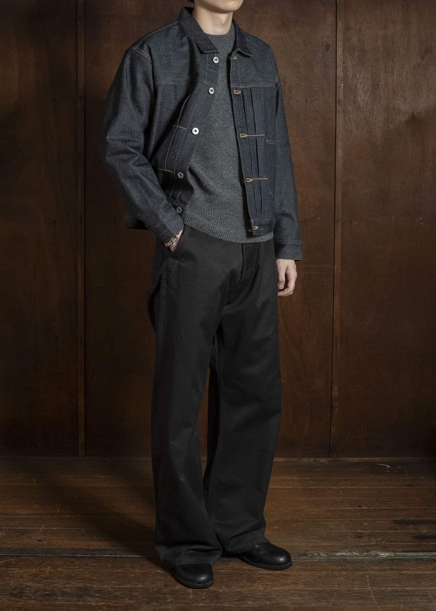 Taiga Takahashi Lot.703-Raw Indigo Denim Jacket Blanket Lining C.1920’S Raw Indigo