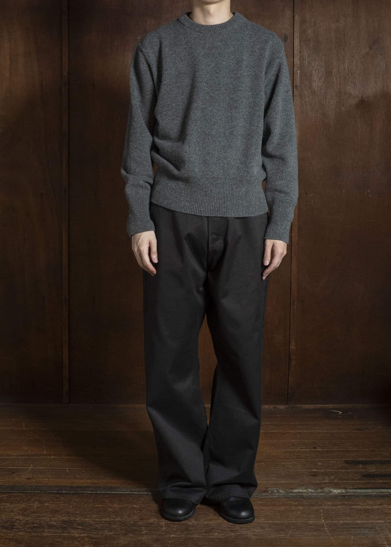 Taiga Takahashi Lot.507-Gray Athletic Crewneck Sweater Gray