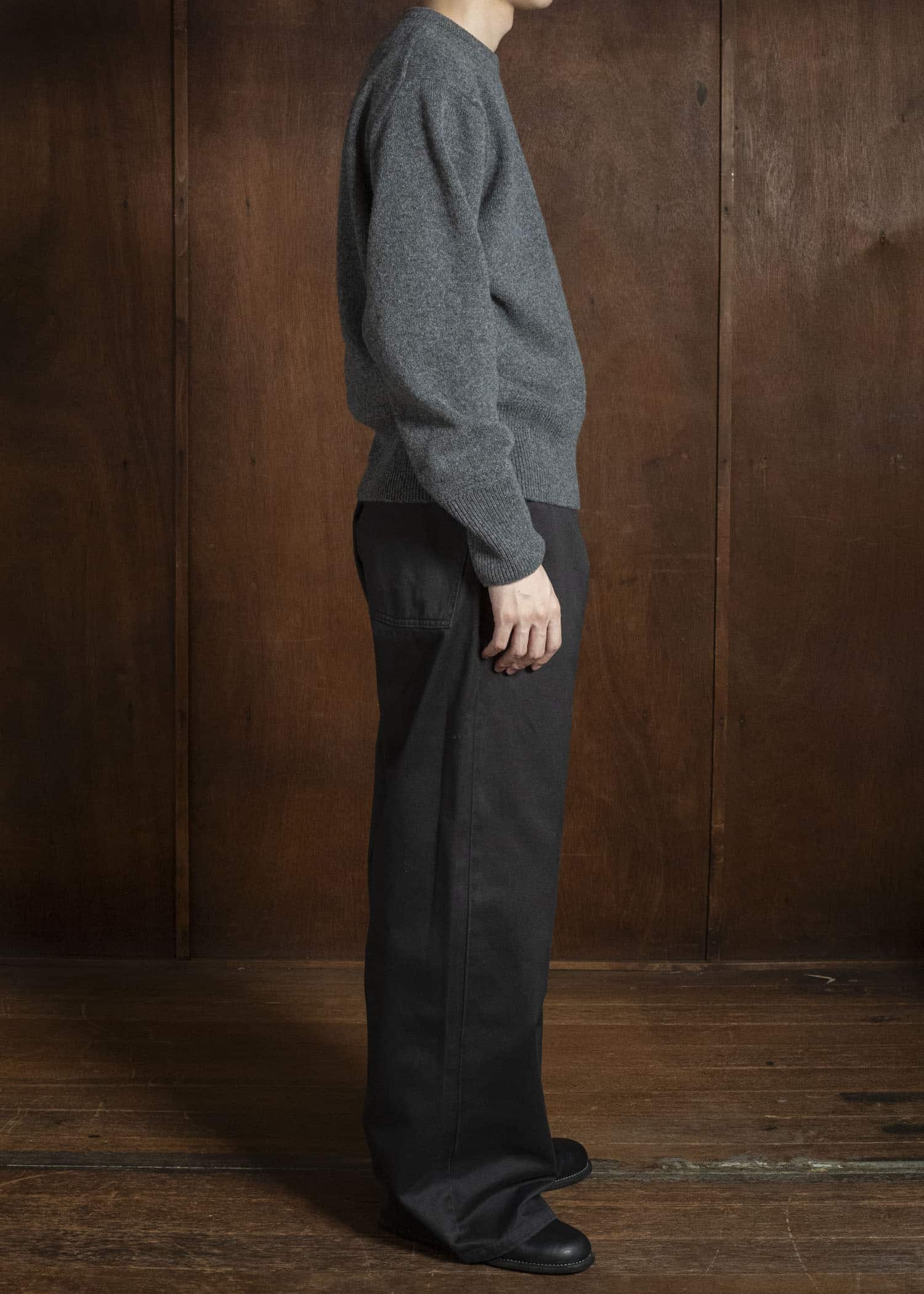 Taiga Takahashi Lot.507-Gray Athletic Crewneck Sweater Gray