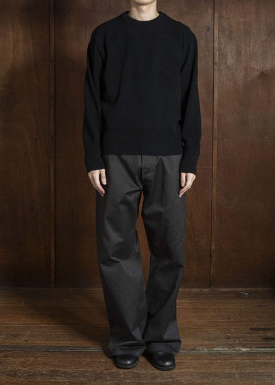 Taiga Takahashi Lot.507-Black Athletic Crewneck Sweater Black