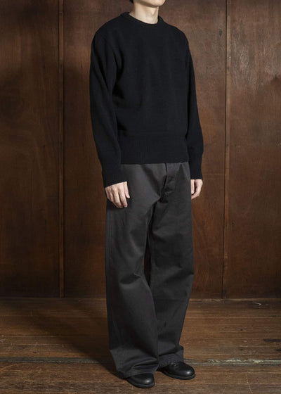 Taiga Takahashi Lot.507-Black Athletic Crewneck Sweater Black