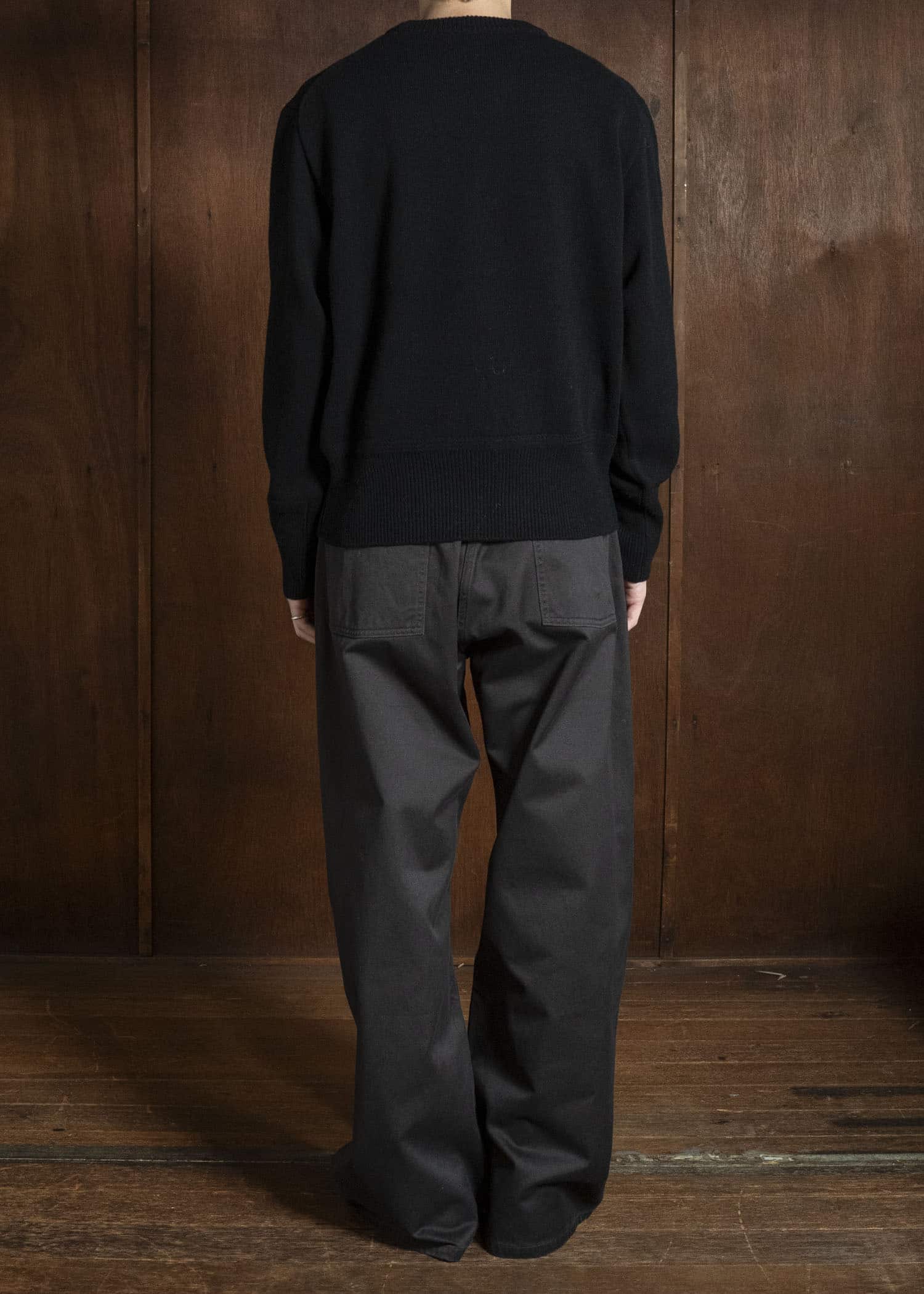Taiga Takahashi Lot.507-Black Athletic Crewneck Sweater Black