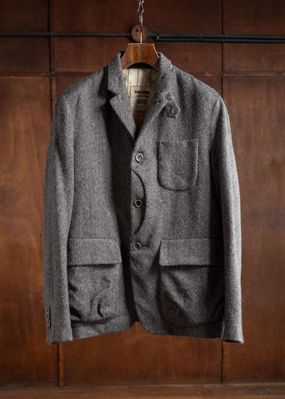 UMA WANG UM6502 Newspaper Jkt Black/Tan